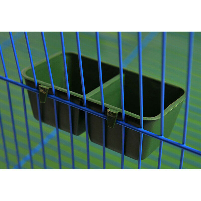 Parrot Food Water Bowl Dual Feeding Cup Bird Pigeons Cage Water Food Feed.l8