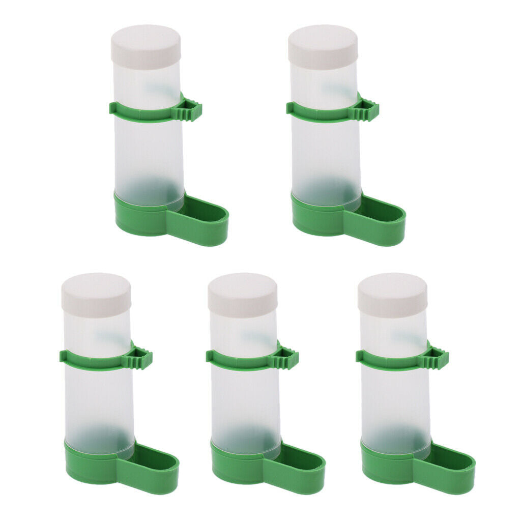 5PCS Bird Feeder Food Water Feeding Automatic Drinker Parrot Pet Dispenser Cage