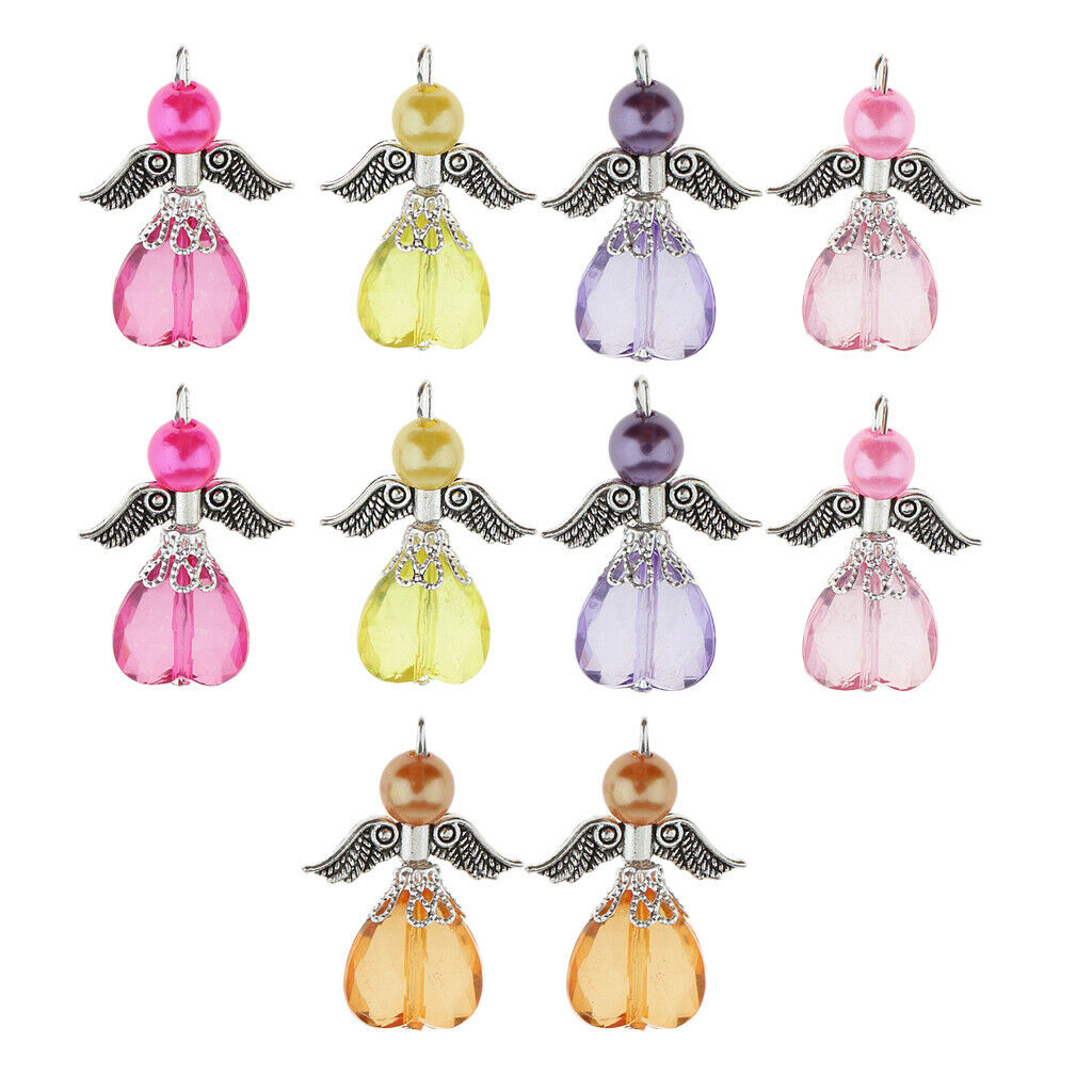 10 Pieces Colorful Butterfly Jewelry Accessories Crafting Charms