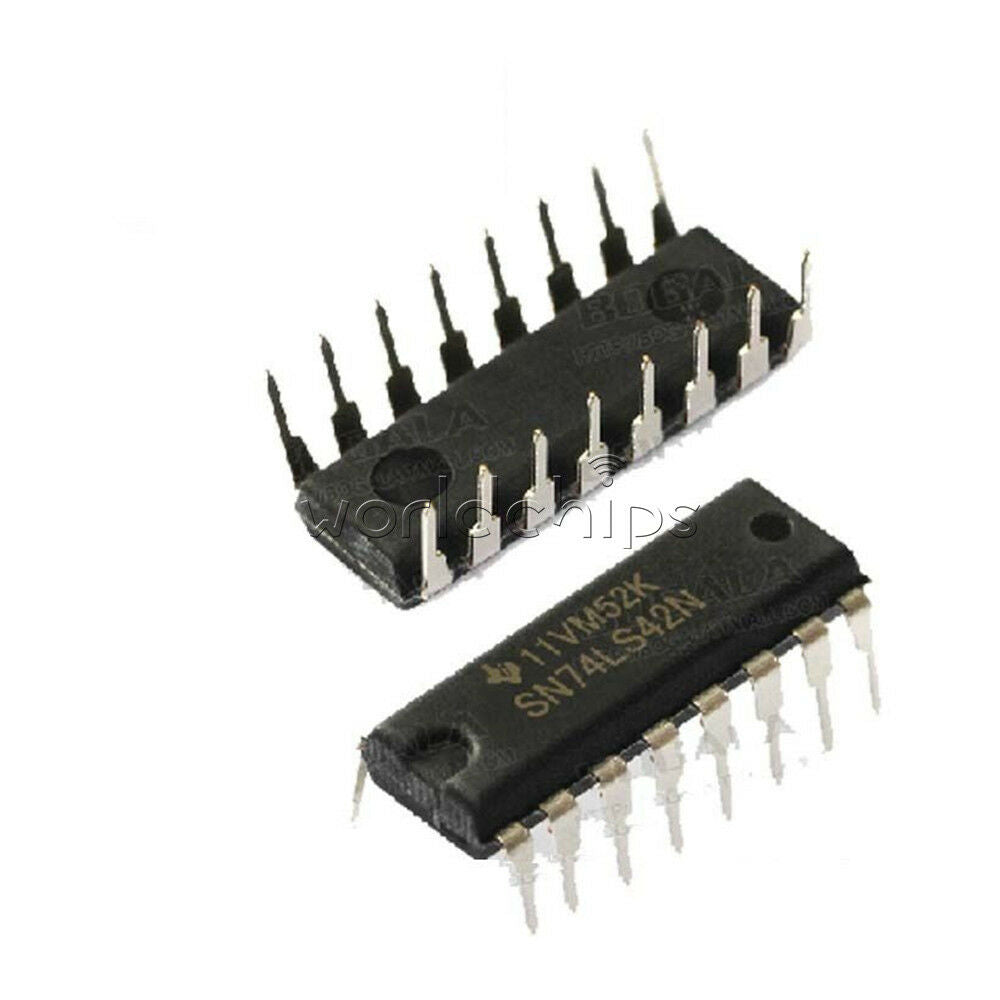 20PCS 74LS42 SN74LS42N TI IC 4-LINE BCD/DEC DECOD 16-DIP IC