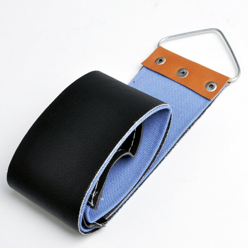 1Pc Canvas PU Leather Sharpening Strop Shaving Razor Accessory Barber Strap Tool