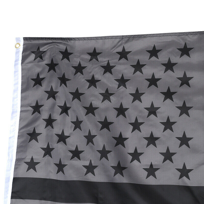 All Black American Flag 3x5 ft Pure Black stripe US Flag Blackout Tactic.l8