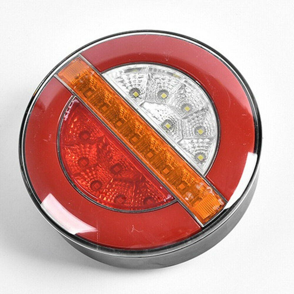 new 4 Inch Trailer Tail Light Round LED Truck Light Single Row Lamp Brake Light