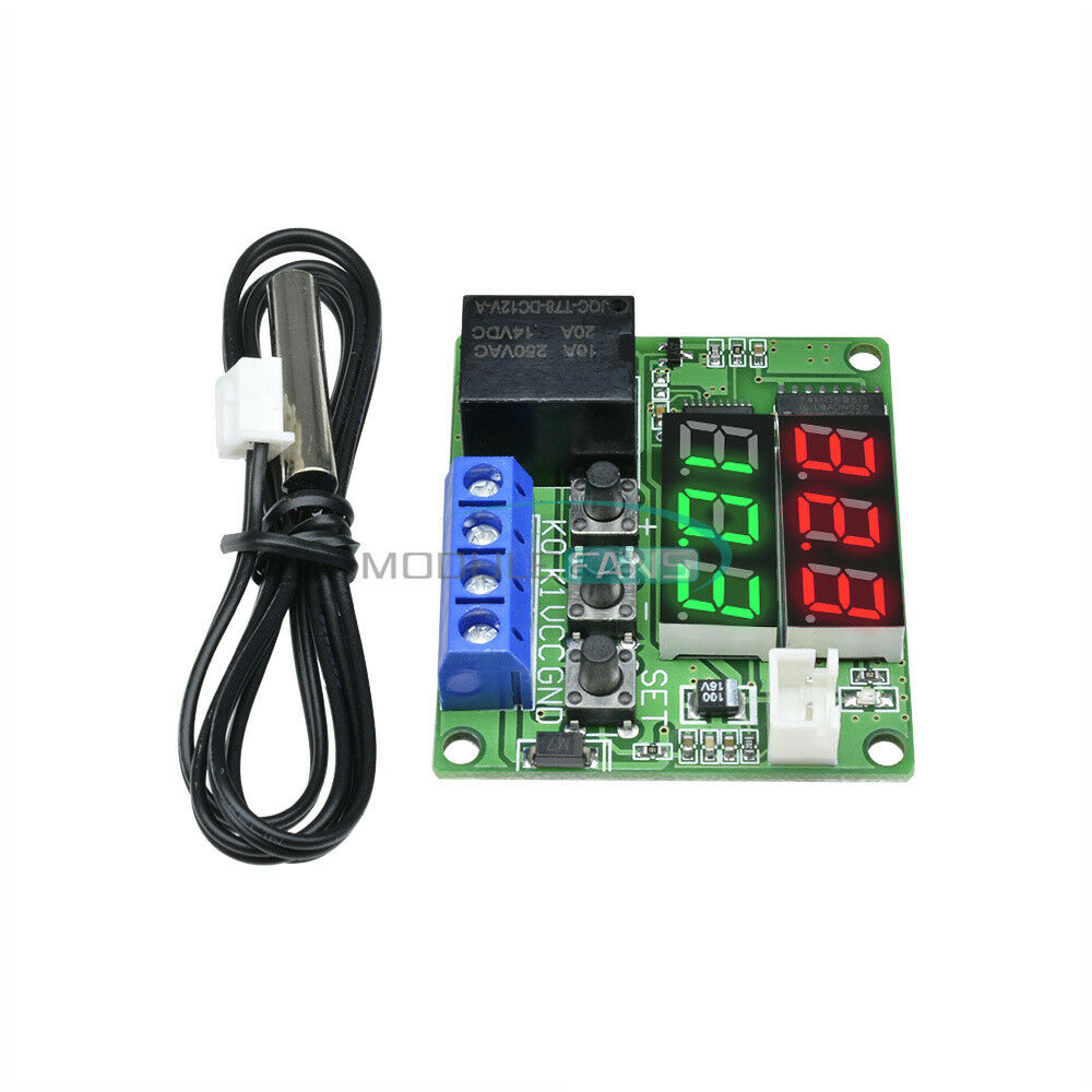DC 12V Relay Dual LED Digital Thermostat Temperature Control Switch Sensor