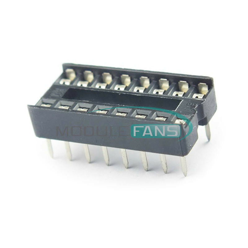100PCS DIP-16 IC Socket Adaptor Solder Type Socket Pitch Dual Wipe Contact NEW