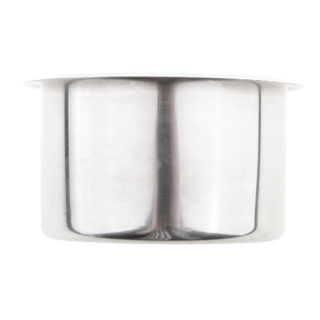 3xSILVER BOAT RV RECESSED WINE BOTTLE CUP DRINK HOLDERS FOR CAR, STAINLESS STEEL