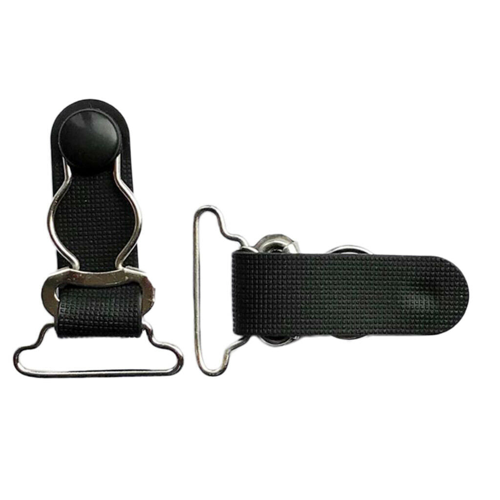 20pcs Black Hooks Set Women Garters Strap Straps Grips Straps 26mm Clip