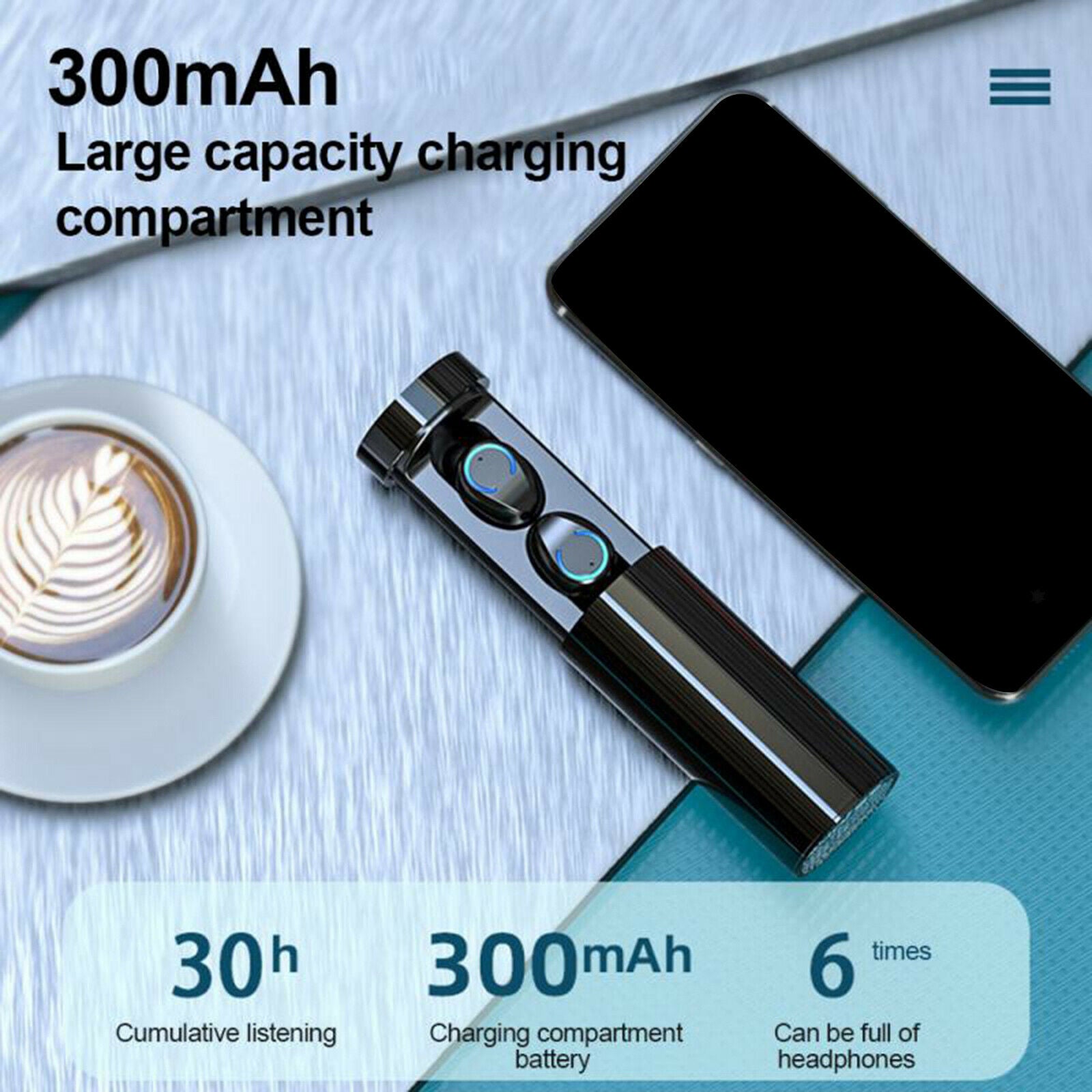 Bluetooth 5.0 Headset TWS Wireless Earphones Sports Waterproof Earbuds w/Mic