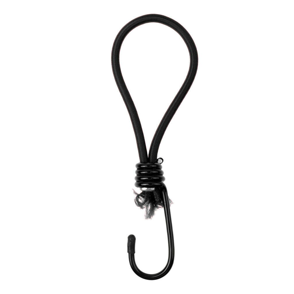 8 Pieces Bungee Hook Tie - Tarpaulin Bungee Stretch Cord Straps Black
