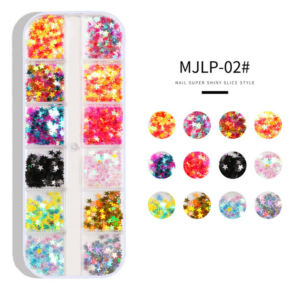 Professional DIY Nail Paillettes Foil Flakes Manicure Nails Art Glitter