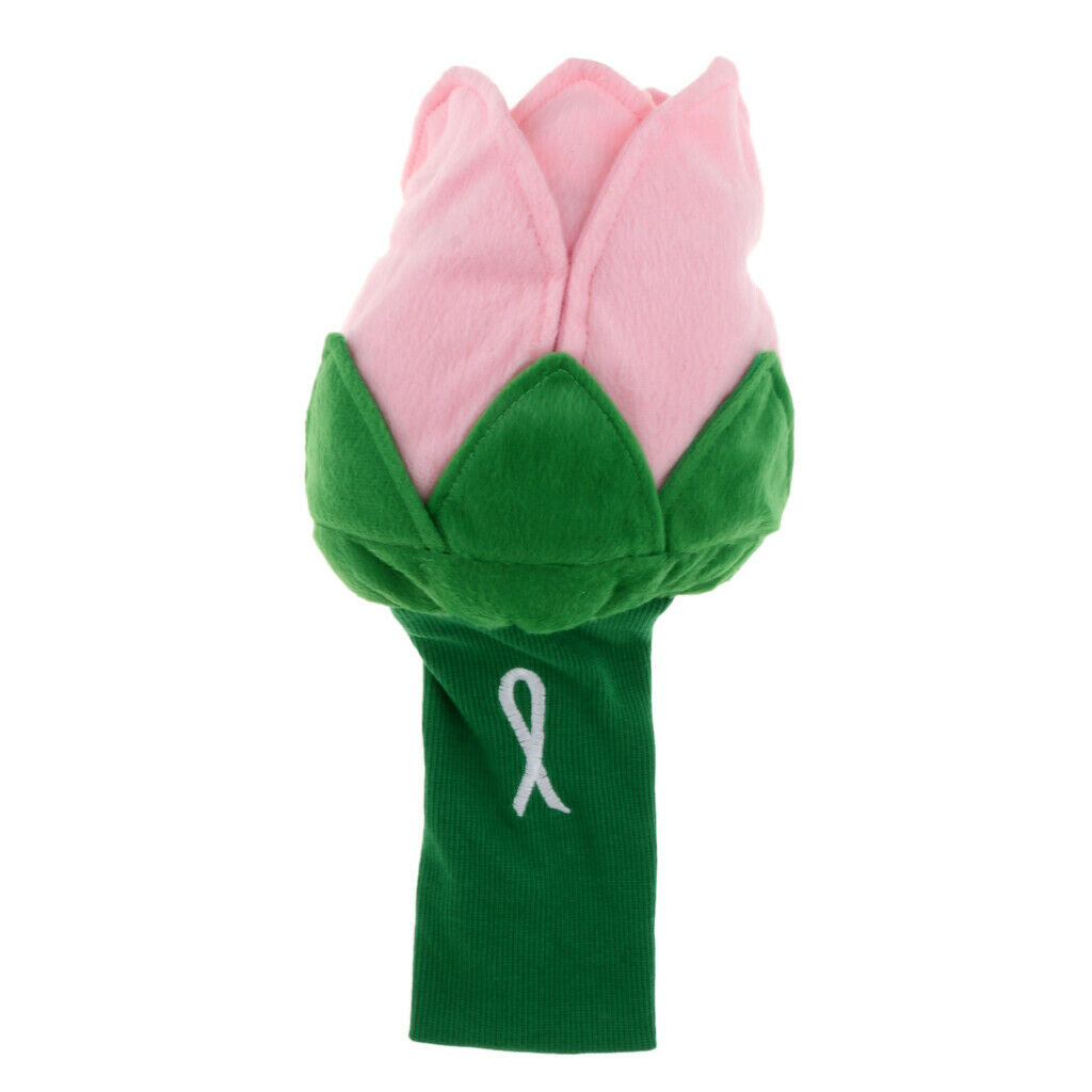 Portable Rose Flower No. 1 460cc Golf Club Wood Driver Head Cover Headcover