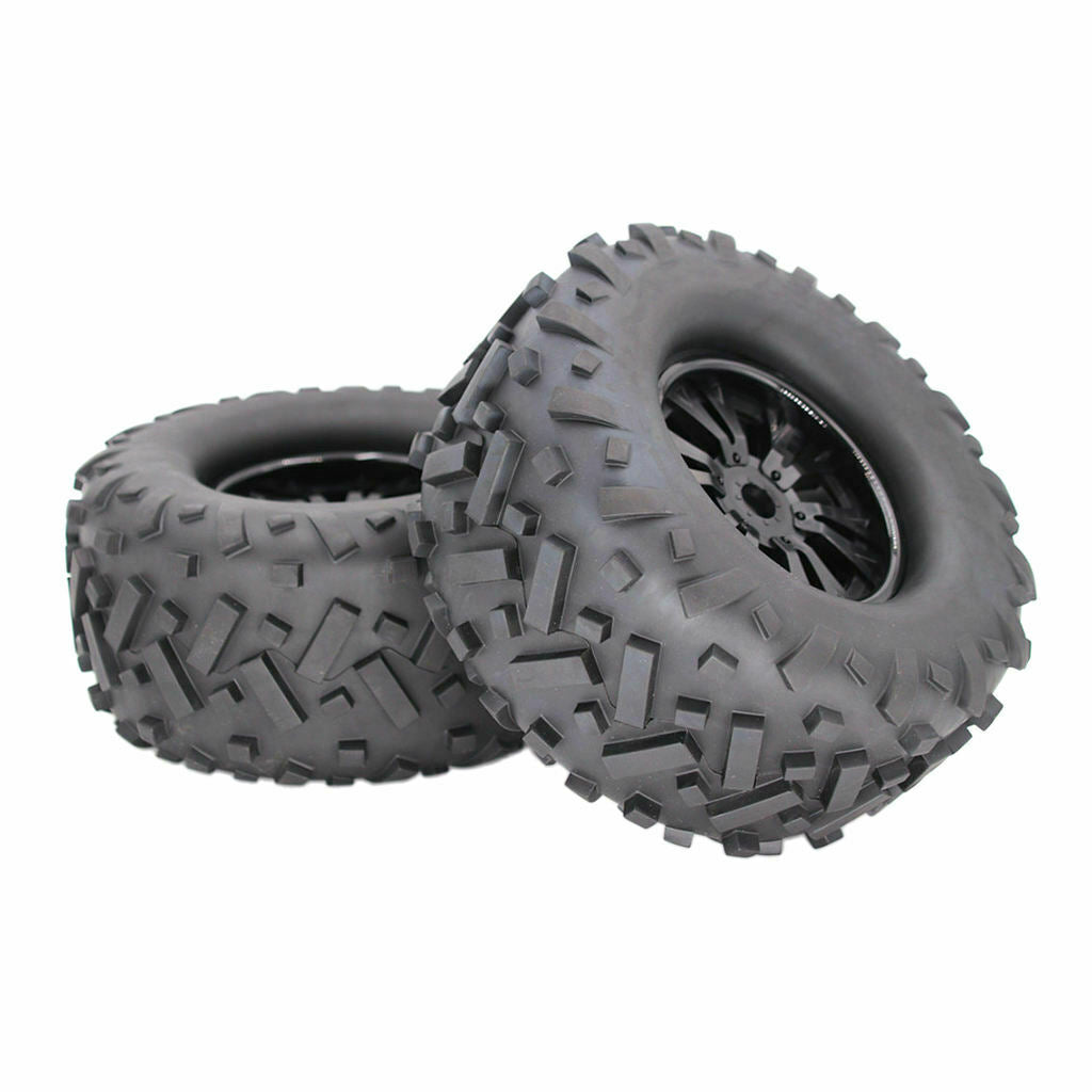 2PCS RC 170mm Rubber Tyre Set for 1/8 RC Monster Car Truck Spare Parts