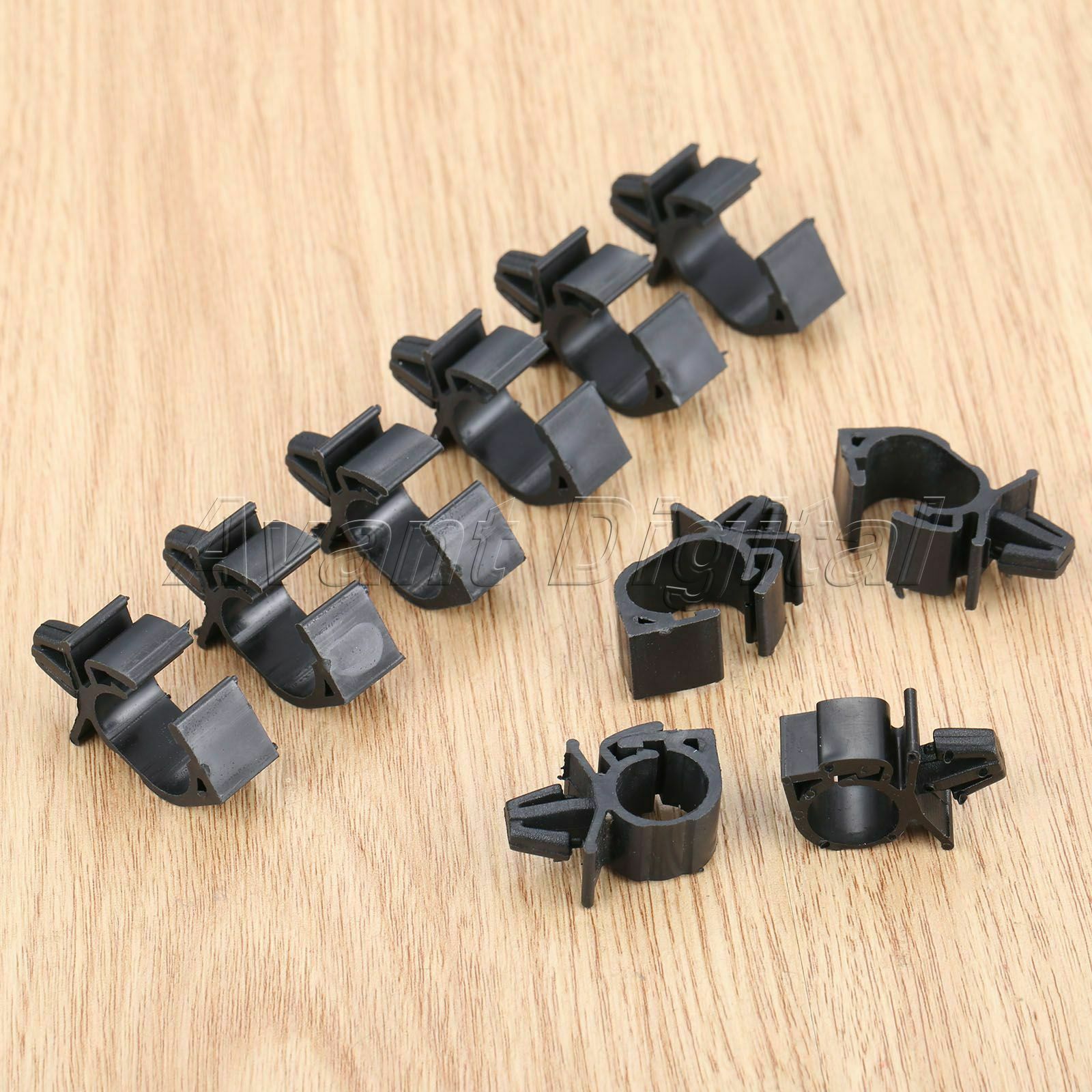 10Pcs 11mm Car Clips Wiring Harness Fasteners Trim Rivets Plastic Universal Type