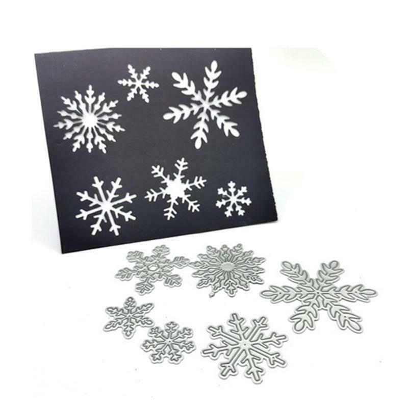 Christmas Six Petal Snowflake Frost Flower Carbon Steel Cutting Dies DIY Photo