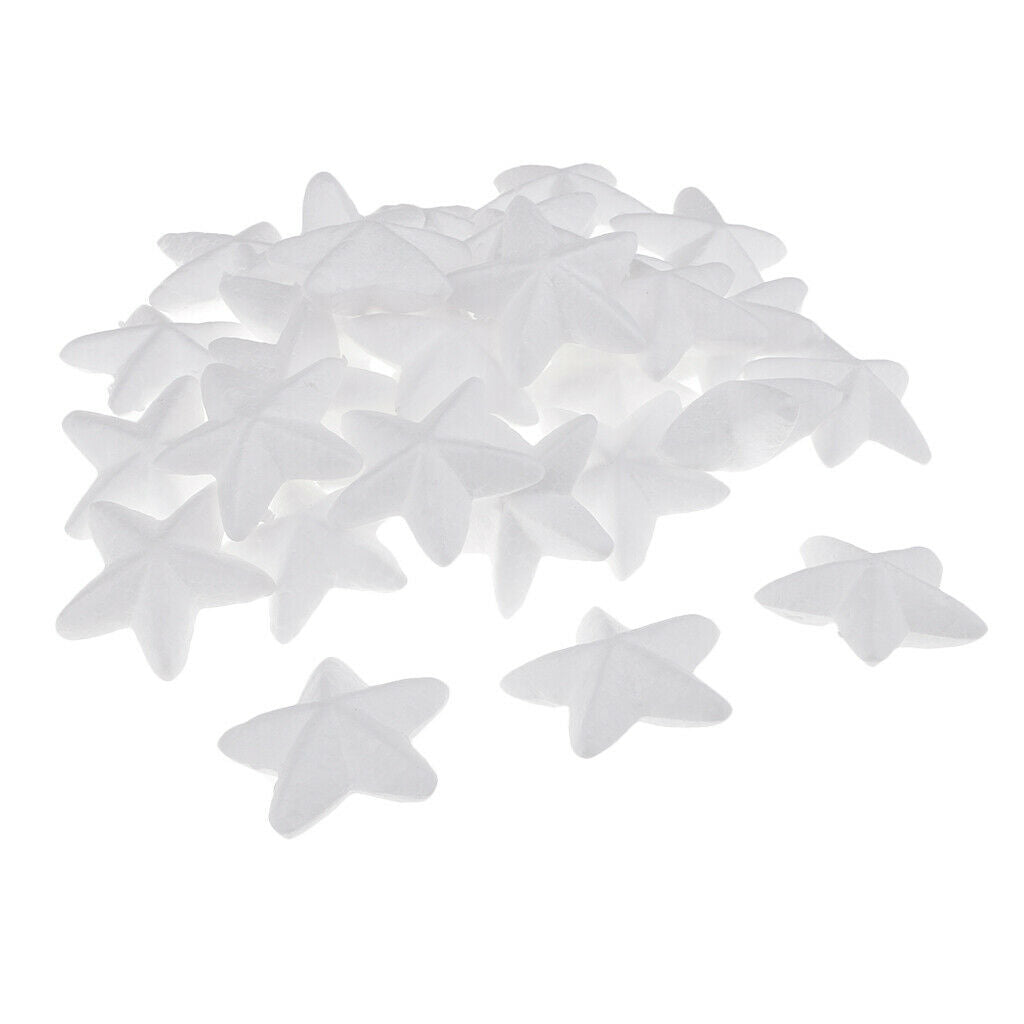 30x Christmas Star Styrofoam Foam Material For Kids Children Modeling Craft