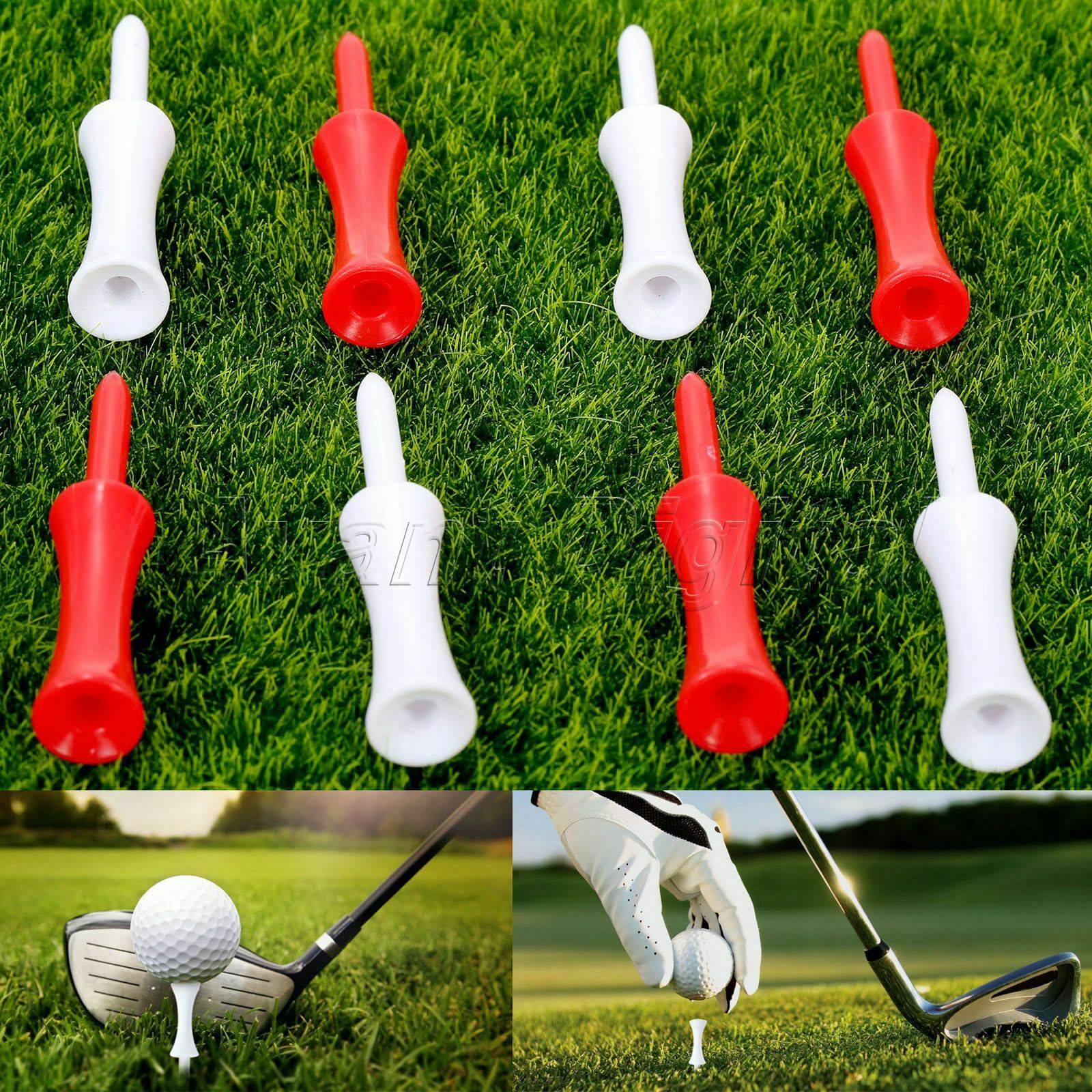 100pcs 68mm Random Color Golf Plastic Graduated Castle Tee Height Control Tee