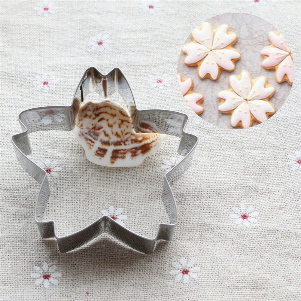 stainles steel cherry blossom cake cookie cutter mold biscuit mold baking .l8