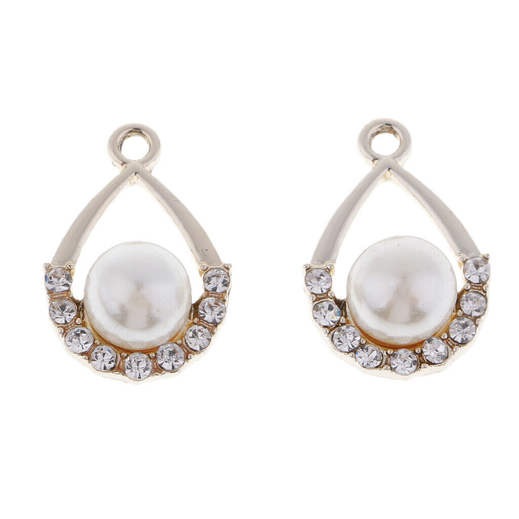10 Pieces Of Rhinestone Crystal Beads Pendant For Women Chain Necklace DIY