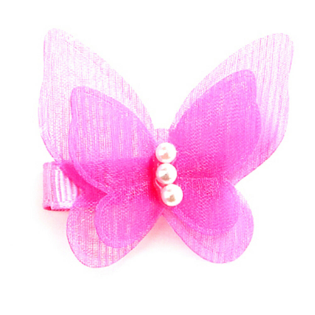 5X Bow Butterfly Hair Clips Girls Hair Grips Kids Hairpin Headwear Accessory  BD