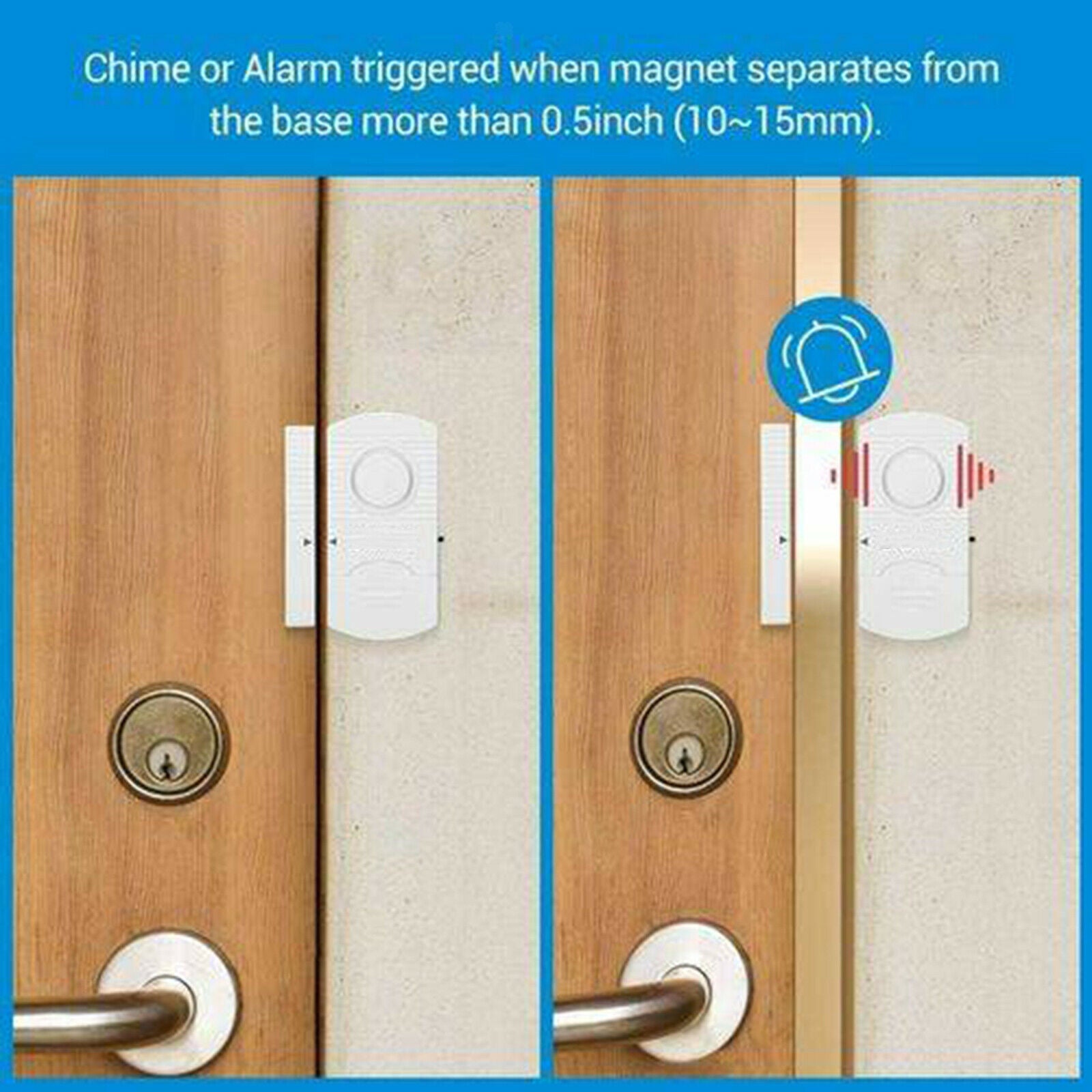 4pieces Household Security Burglar Alarm Magnetic Sensor Alarm 130 Decibel
