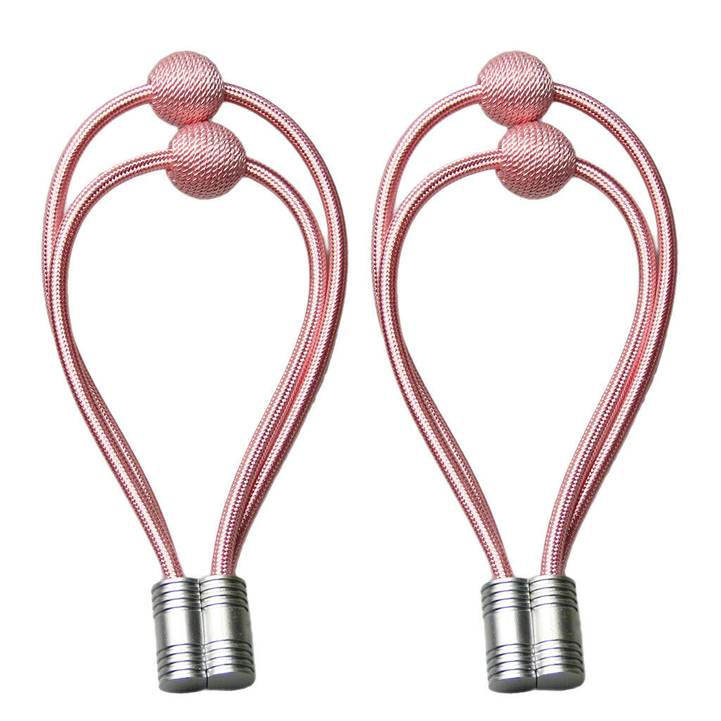 2 Pieces Window Curtain Buckle Tie Back Curtain Holdback Holder Pink