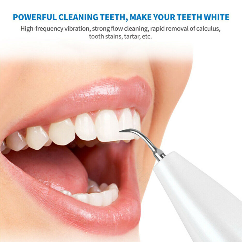 Electric Ultrasonic Dental Calculus Remover Tartar Scaler Scraper Tooth Cleaner