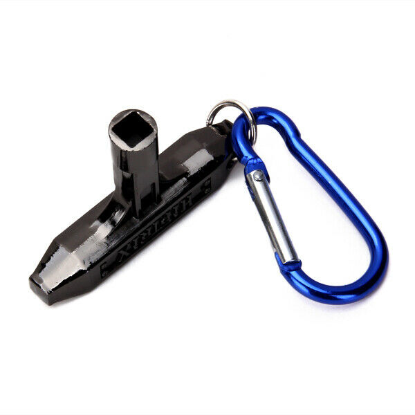Black Drum Skin Tuning Key w/ Carabiner Musical Instruments Accessories