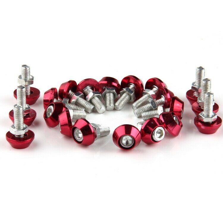 Car Auro License Plate Frame Screw Bolt Cap Cover Screw Bolts Nuts For Ford