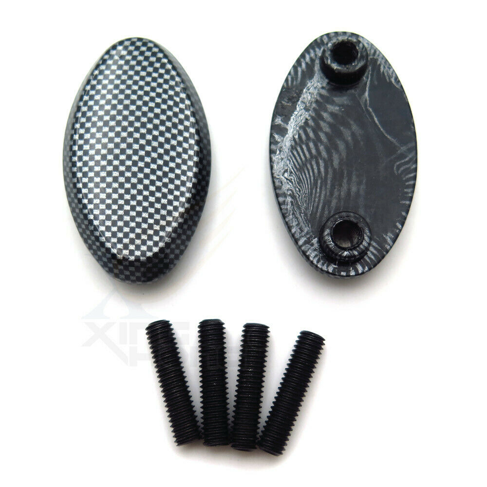 Mirror Base Plate Block Off For 05-08 Kawasaki Ninja Zx6R Zx6Rr 636 Zx10R Carbon