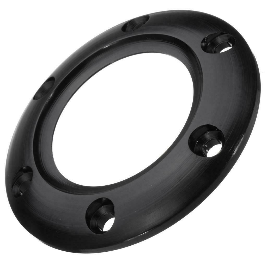 Black 70mm Steering Wheel Horn Button Ring with 6 Bolts