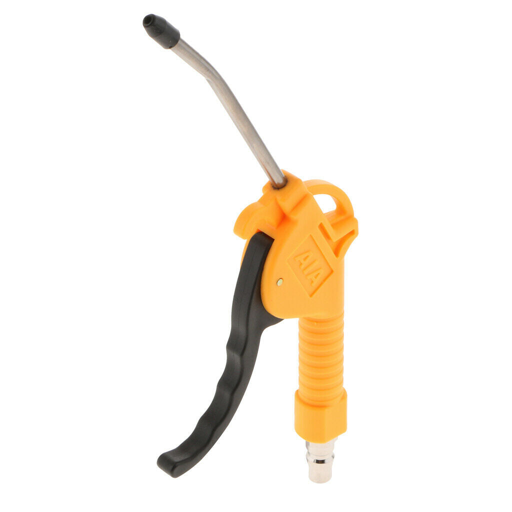 Air Blow Gun Long Reach Spray Nozzle Compressed Air Gun Clean Tool Yellow