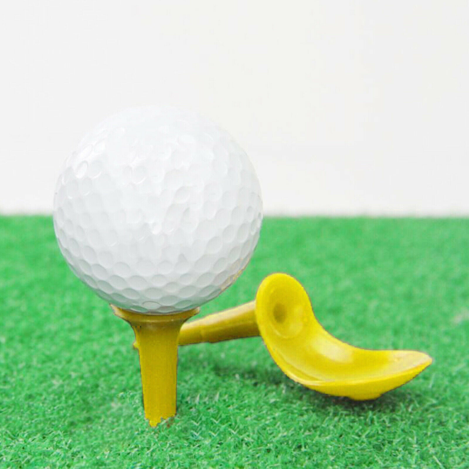 10Pieces Golf Tees Unbreakable Driving Range Training Beginners Yellow