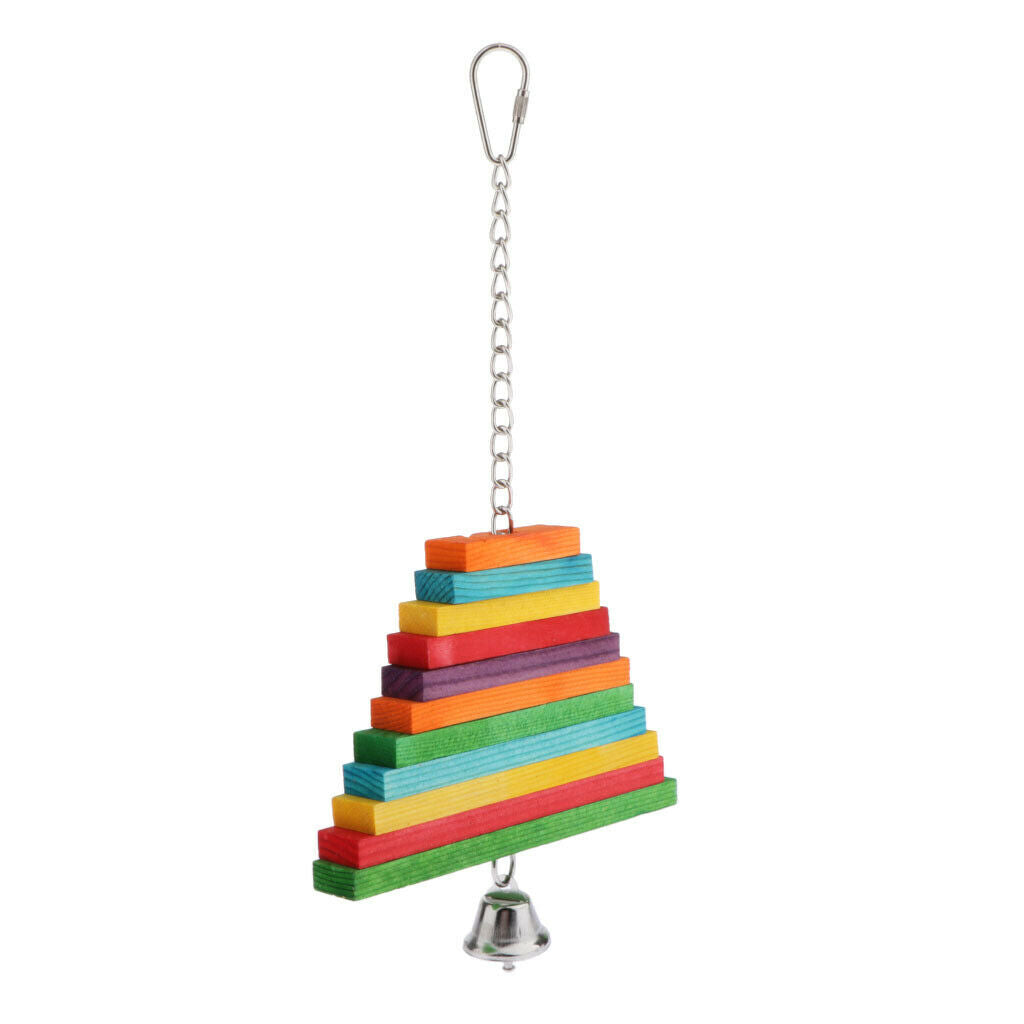 Pet Birds Wooden Block Climbing Toys For Small Medium Large Birds Parrots S