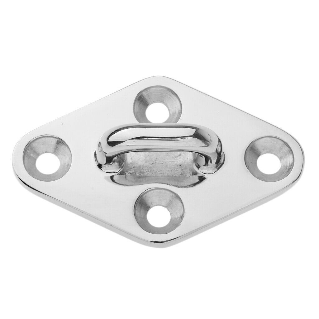 Stainless Steel Eye Plate, Pad Eye, Fixing Plate , Staple Hook Loop, 80mm