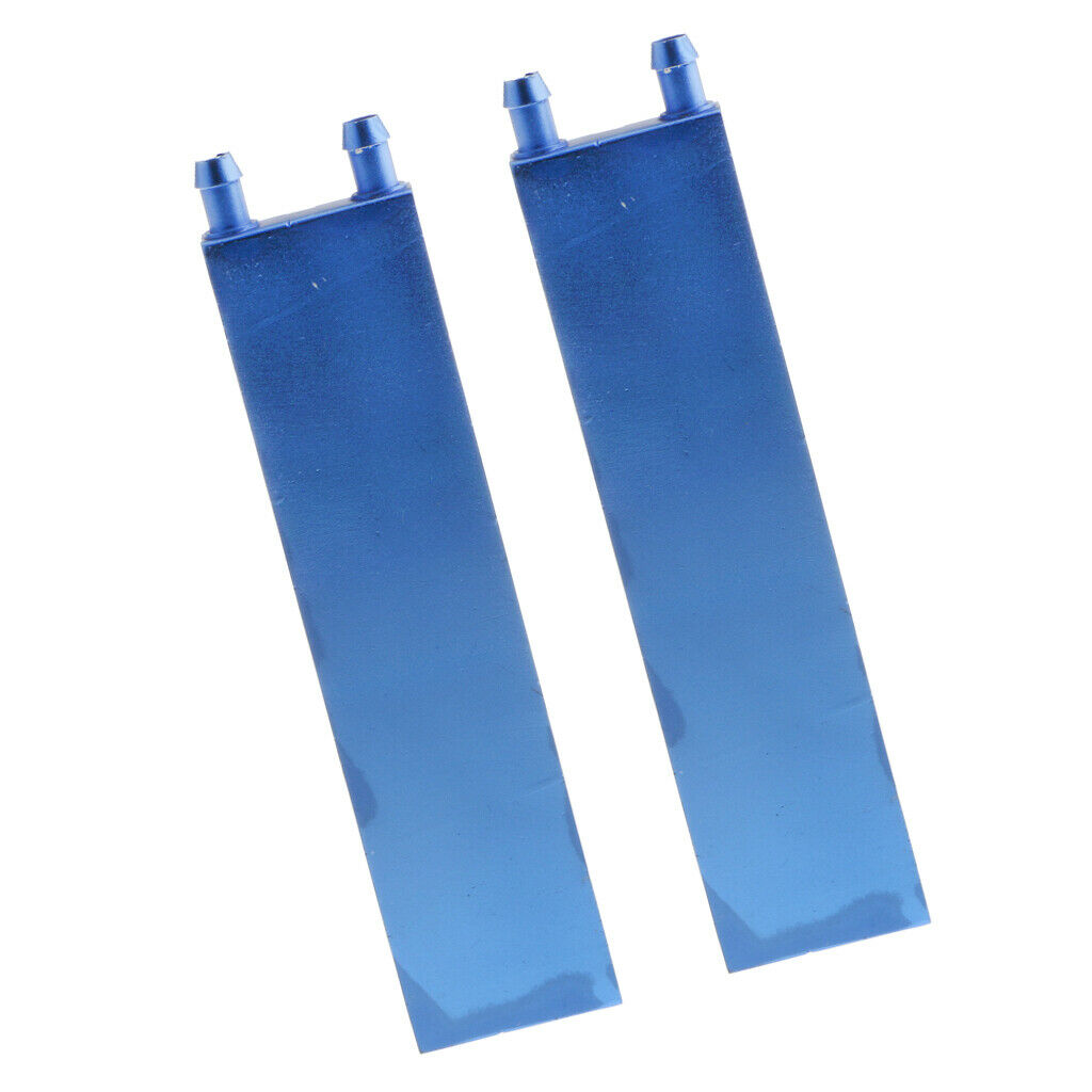 2Pieces Aluminum Water Cooling Blocks for Cpu Heatsink Cooler 40x160mm -Blue