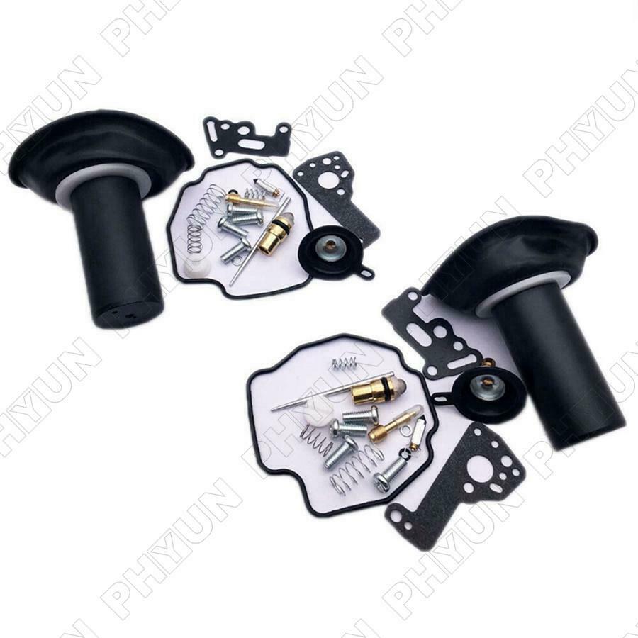 2 Set Carburetor Rebuild Kit & Plunger For Yamaha Virago XV535 XV 535 1990-2001