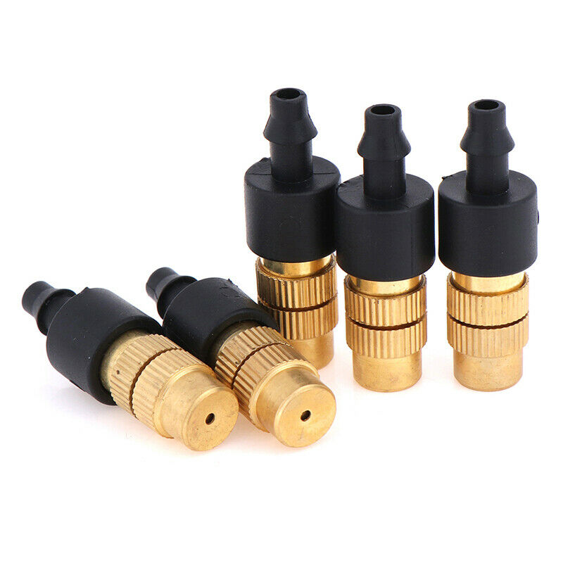 5Pcs Copper Misting Fog Cooling Nozzles Atomizing Sprayers For 4/7mm Hose.l8