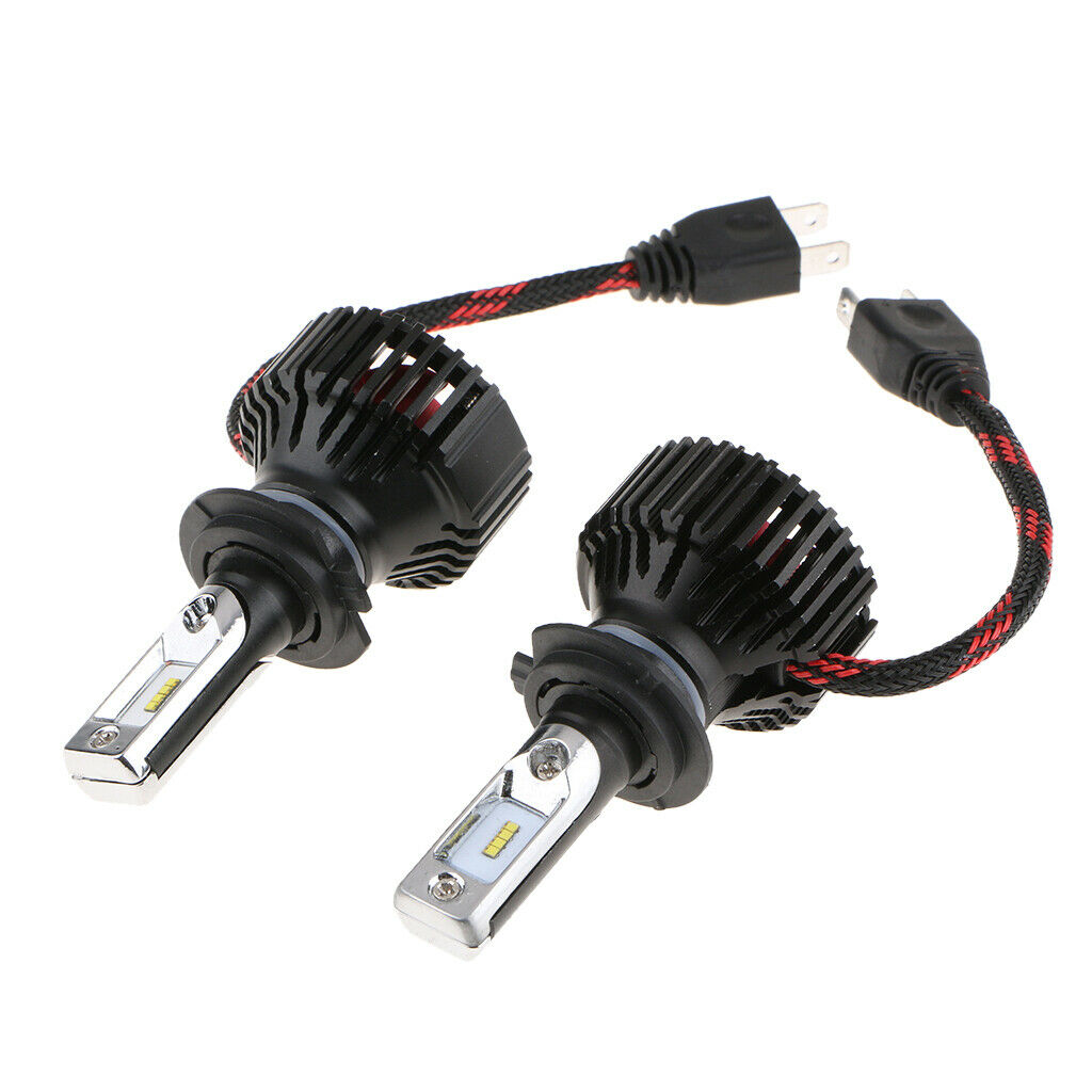 2 Pieces Car LED Light Headlight COB Fog Bulbs Beam Lamp 6500K 8000LM H7