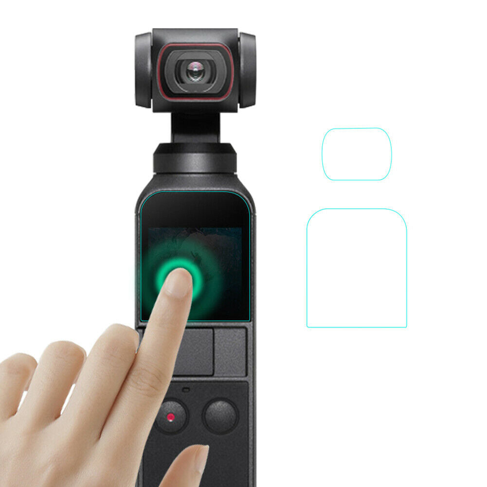 2 Sets Tempered Glass Lens Screen Protector for DJI Pocket 2 Gimbal Camera