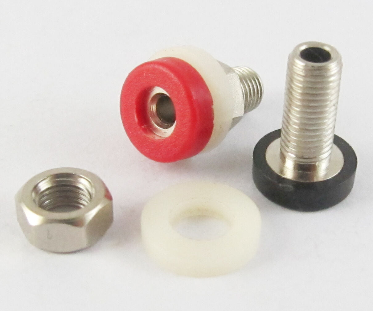 4pcs 2 colors Red Black Mini 2mm Banana Plug receptacle Binding Post NEW