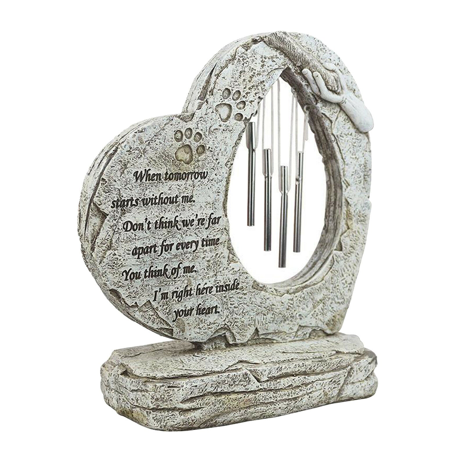 Dog Memorial Stone, Hand-Printed Heart-Shaped Personalized Loss of Pet Gifts Dog