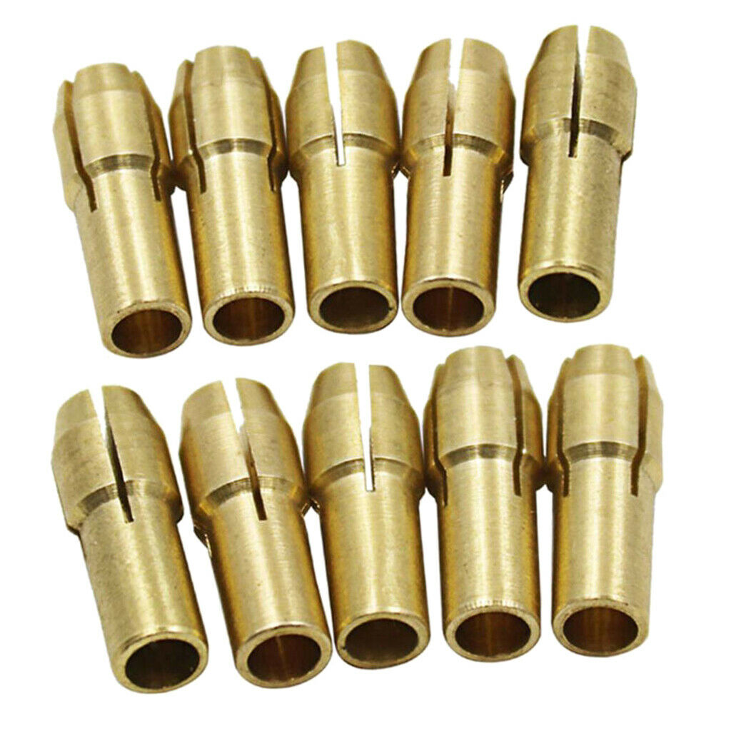 Set of 10Pc 0.5-3.2mm 4.8mm Electrc Metal Drill Bit Collet Micro Twist Chuck