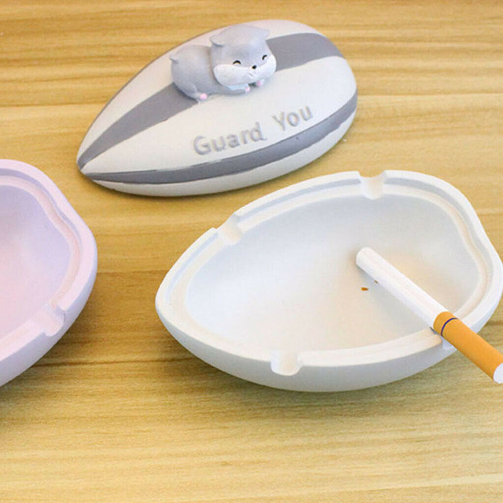 Ashtray Windproof Ash Holder w/ Lid Indoor Outdoor Use for Living Room Hotel