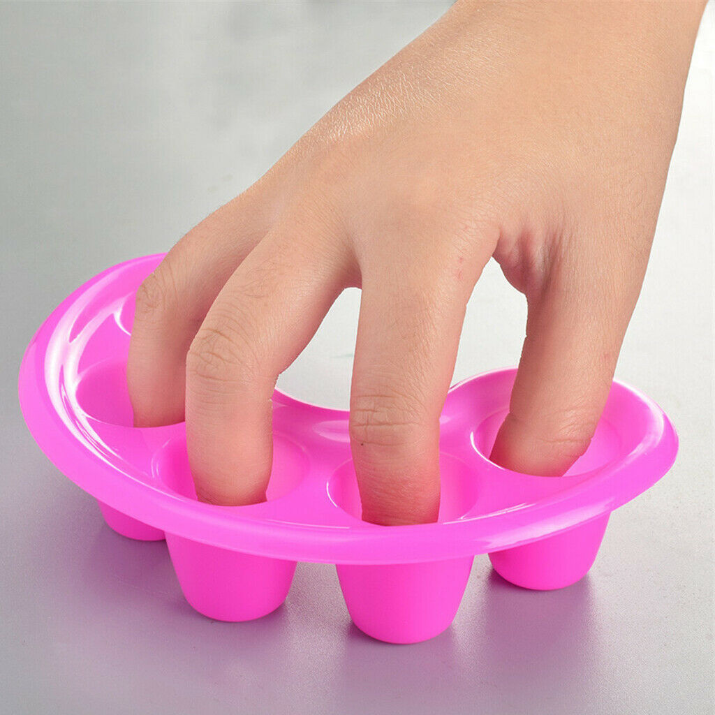 5xNail Art Tips Hand Soak Bowls Tray Treatment Remover Manicure Soaking Tool