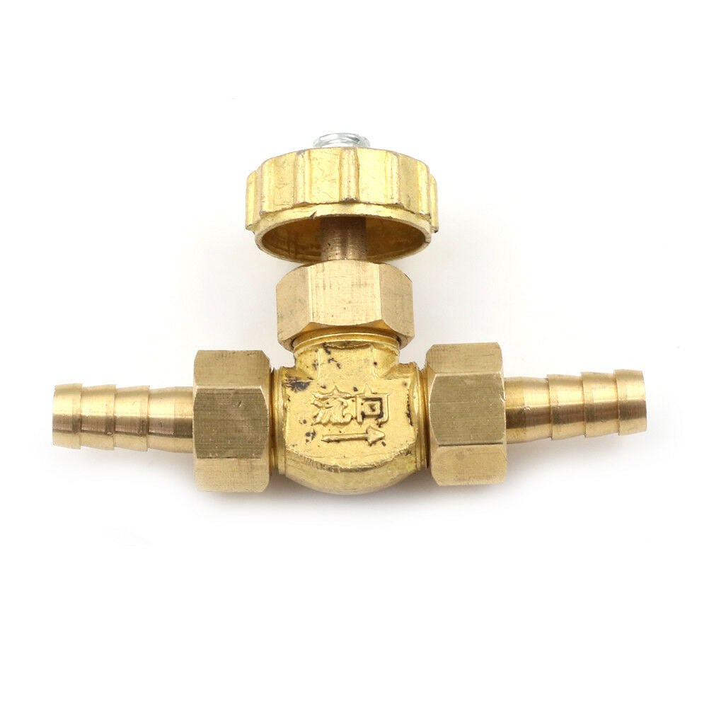 1PC 8mm ID Hose Barb Brass Needle Valve for Gas Max Pressure 0.8 Mpa  jvJ.l8