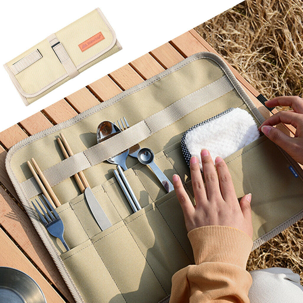600D Oxford Cloth Hanging Organizer Outdoor Camping Picnic BBQ Storage Bag for