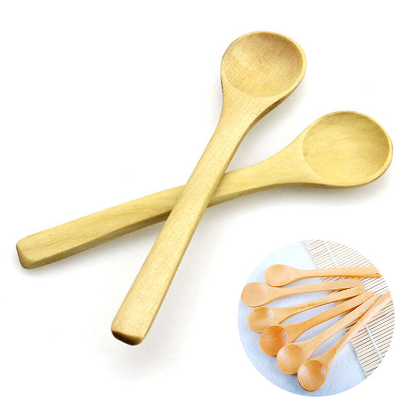 6x Set Hot Bamboo Utensil Kitchen Wooden Cooking Tools Spoon Spatula Mixin.l8