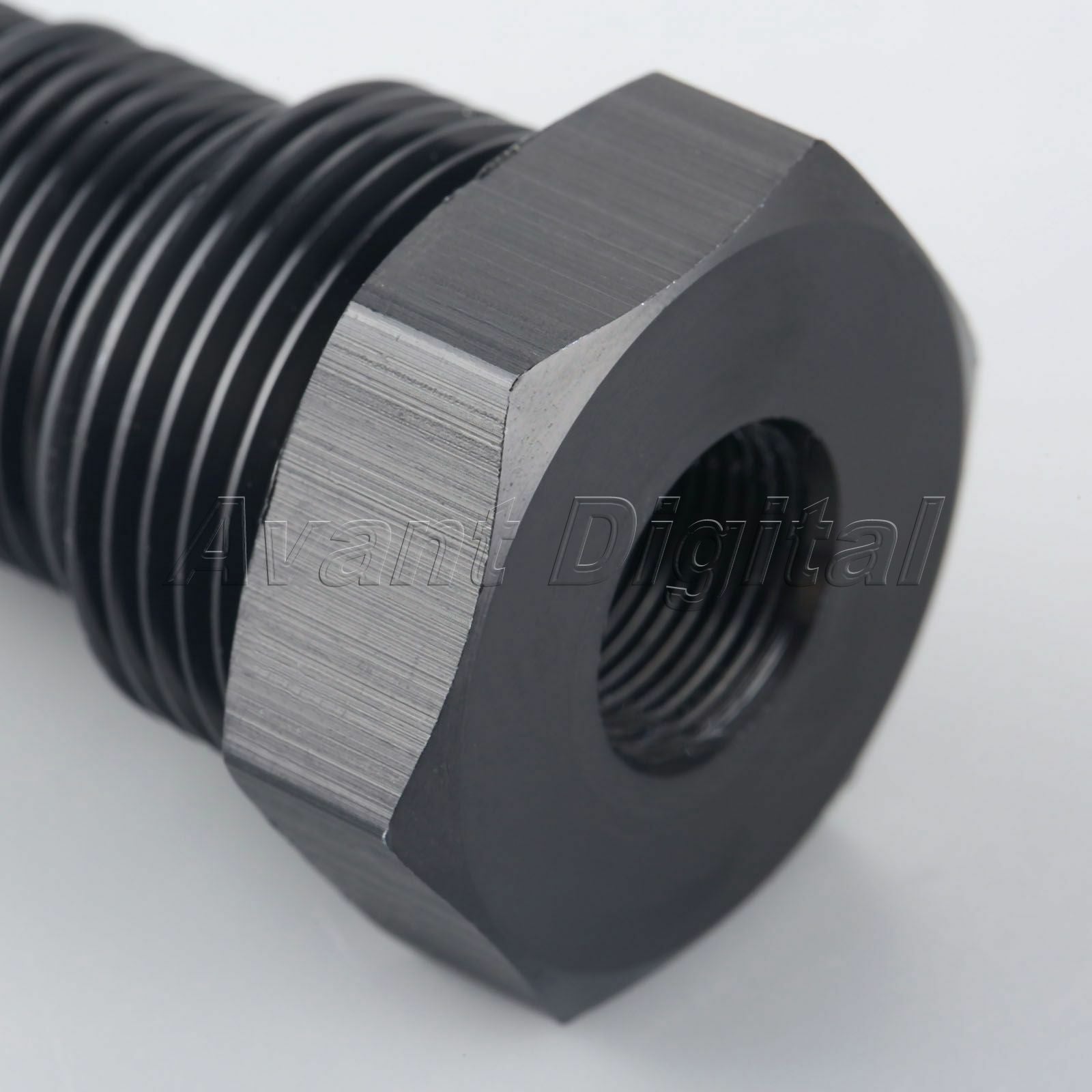 1/2-28 to 3/4-16,13/16-16, 3/4NPT Automotive Threaded Oil Filter Adapter Black