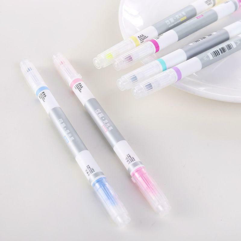6pcs/set Erasable Highlighter Pen Marker Pastel Liquid Chalk Fluorescent Pencil