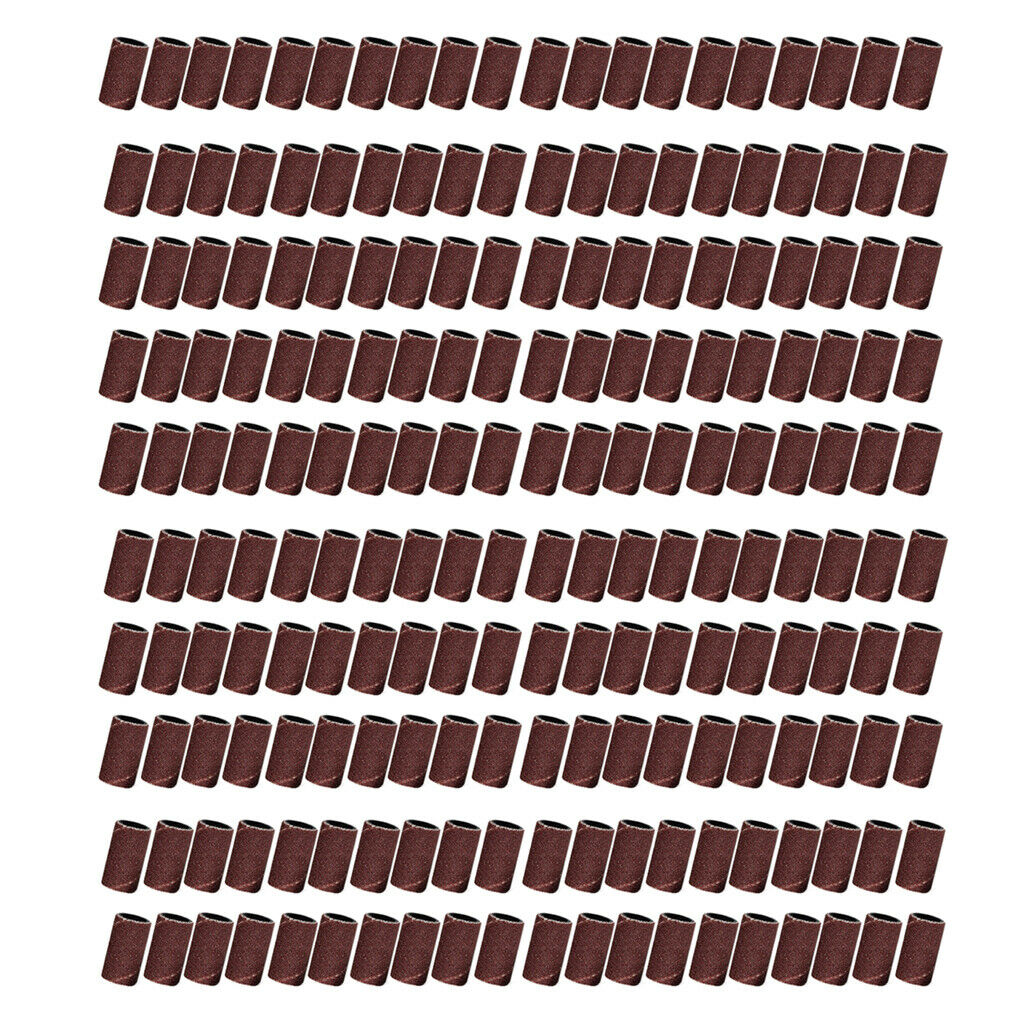 100Pcs Professional Sanding Roll Drill Bands for Nail Manicure 180 Grit Files